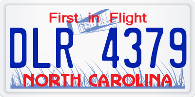 NC license plate DLR4379