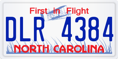 NC license plate DLR4384