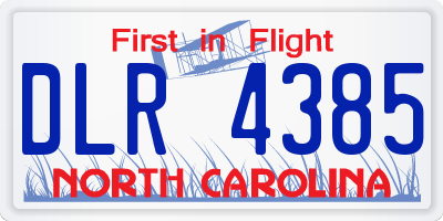 NC license plate DLR4385