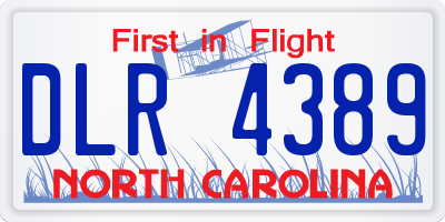 NC license plate DLR4389