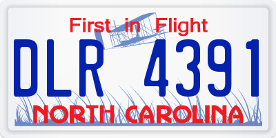 NC license plate DLR4391