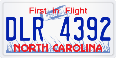 NC license plate DLR4392