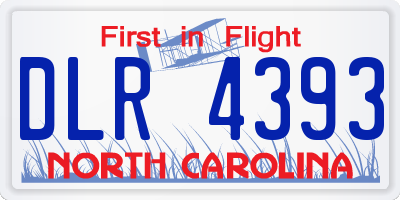 NC license plate DLR4393
