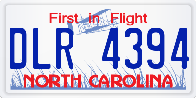 NC license plate DLR4394