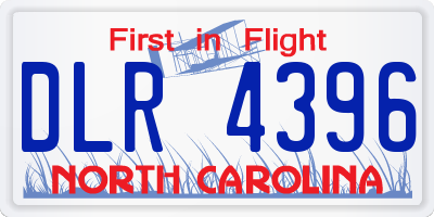 NC license plate DLR4396