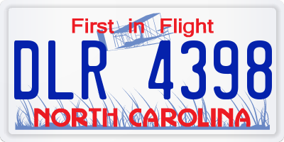 NC license plate DLR4398