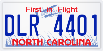 NC license plate DLR4401