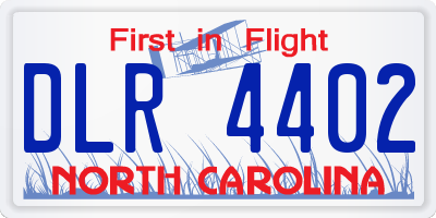 NC license plate DLR4402