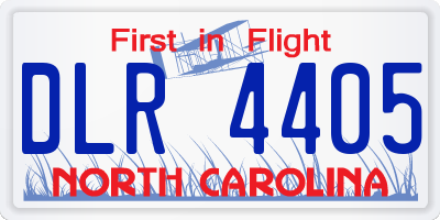NC license plate DLR4405
