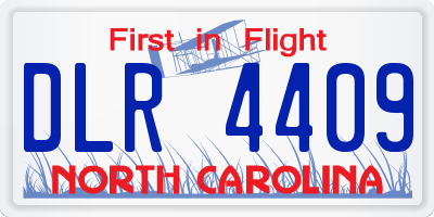 NC license plate DLR4409