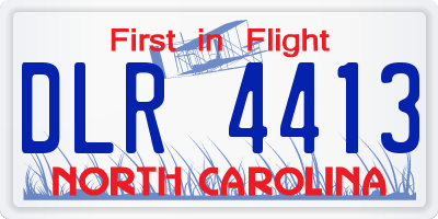 NC license plate DLR4413