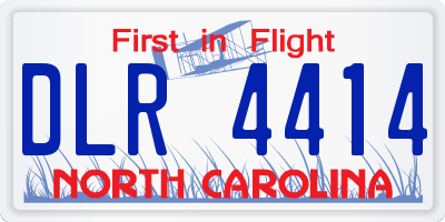 NC license plate DLR4414