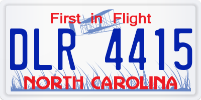 NC license plate DLR4415