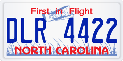NC license plate DLR4422