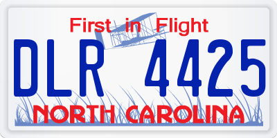 NC license plate DLR4425