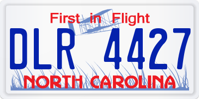 NC license plate DLR4427