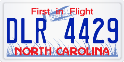 NC license plate DLR4429