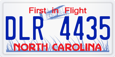 NC license plate DLR4435