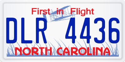 NC license plate DLR4436