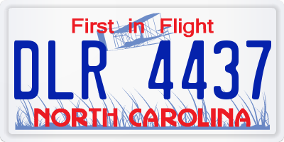 NC license plate DLR4437