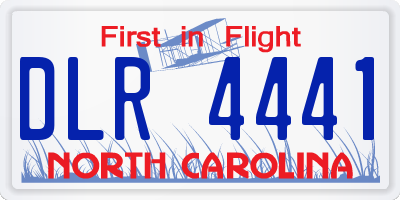 NC license plate DLR4441