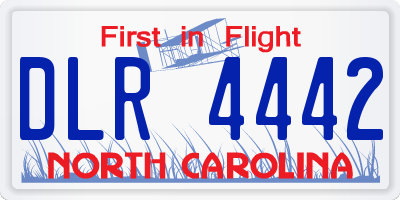 NC license plate DLR4442