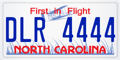 NC license plate DLR4444