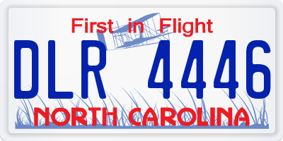 NC license plate DLR4446