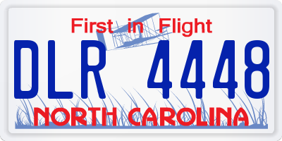NC license plate DLR4448