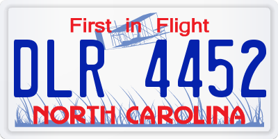 NC license plate DLR4452