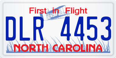 NC license plate DLR4453