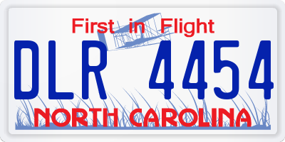 NC license plate DLR4454