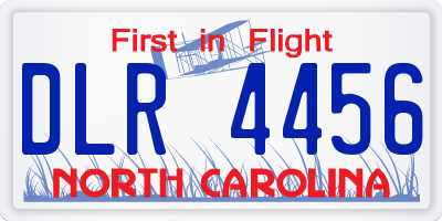 NC license plate DLR4456