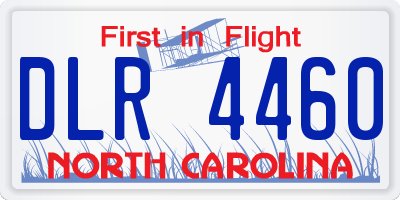 NC license plate DLR4460