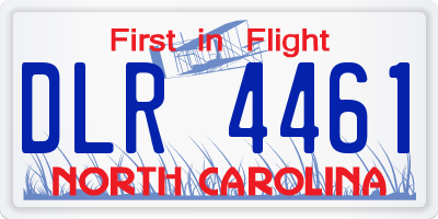 NC license plate DLR4461