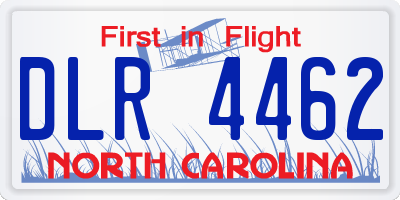 NC license plate DLR4462