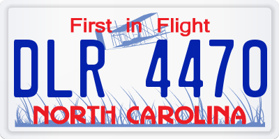 NC license plate DLR4470