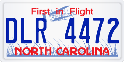NC license plate DLR4472