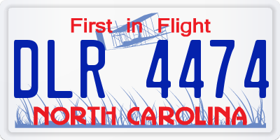 NC license plate DLR4474