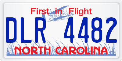 NC license plate DLR4482