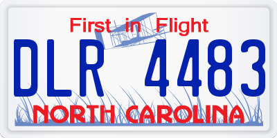 NC license plate DLR4483