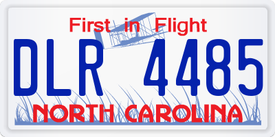 NC license plate DLR4485