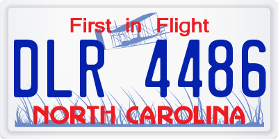 NC license plate DLR4486