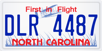 NC license plate DLR4487