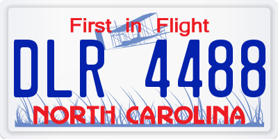 NC license plate DLR4488