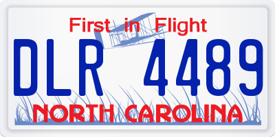 NC license plate DLR4489