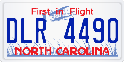 NC license plate DLR4490