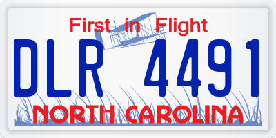 NC license plate DLR4491