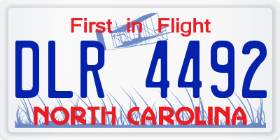 NC license plate DLR4492