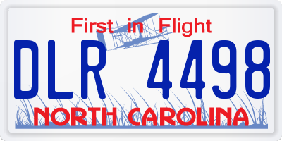 NC license plate DLR4498